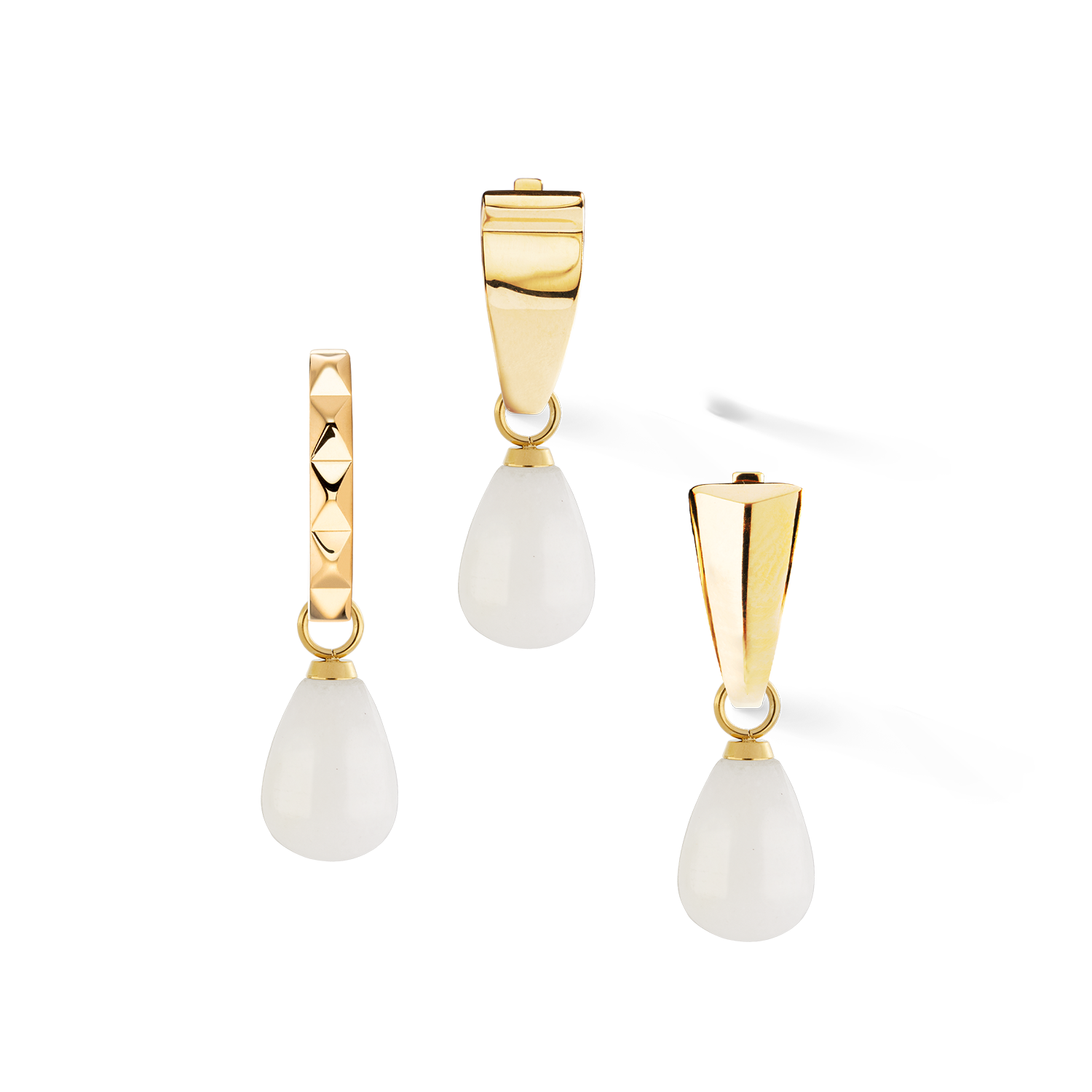 EAR ME UP Charm Gocce Oro-Bianco