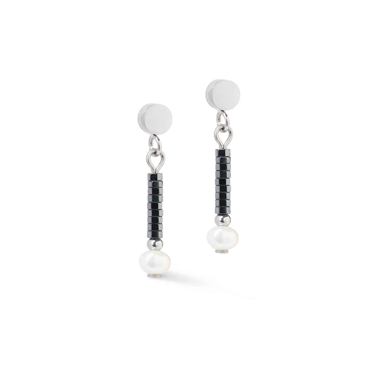 Orecchini Edge & Grace antracite-argento