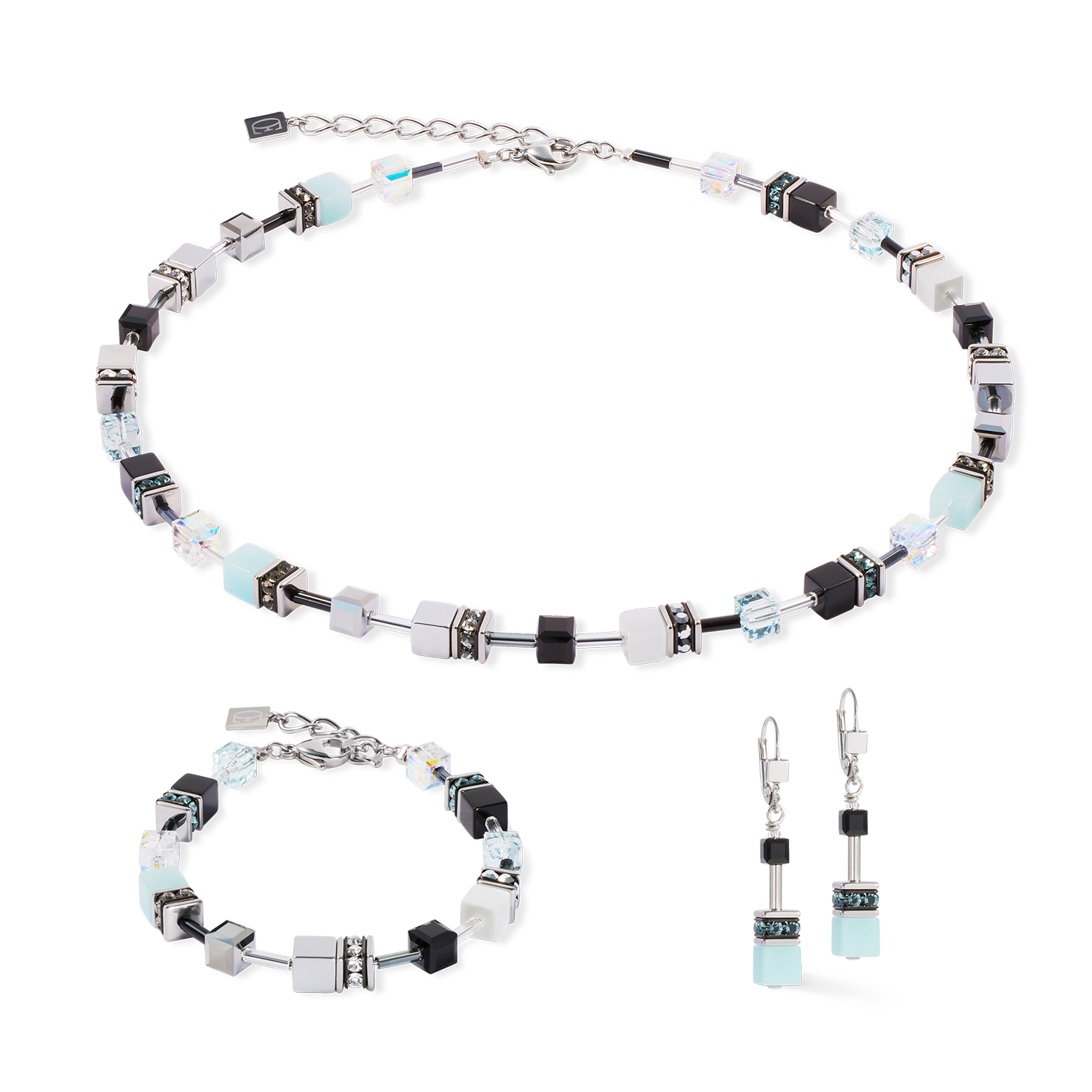 Collana GeoCUBE® Iconic Ice Serenity argento