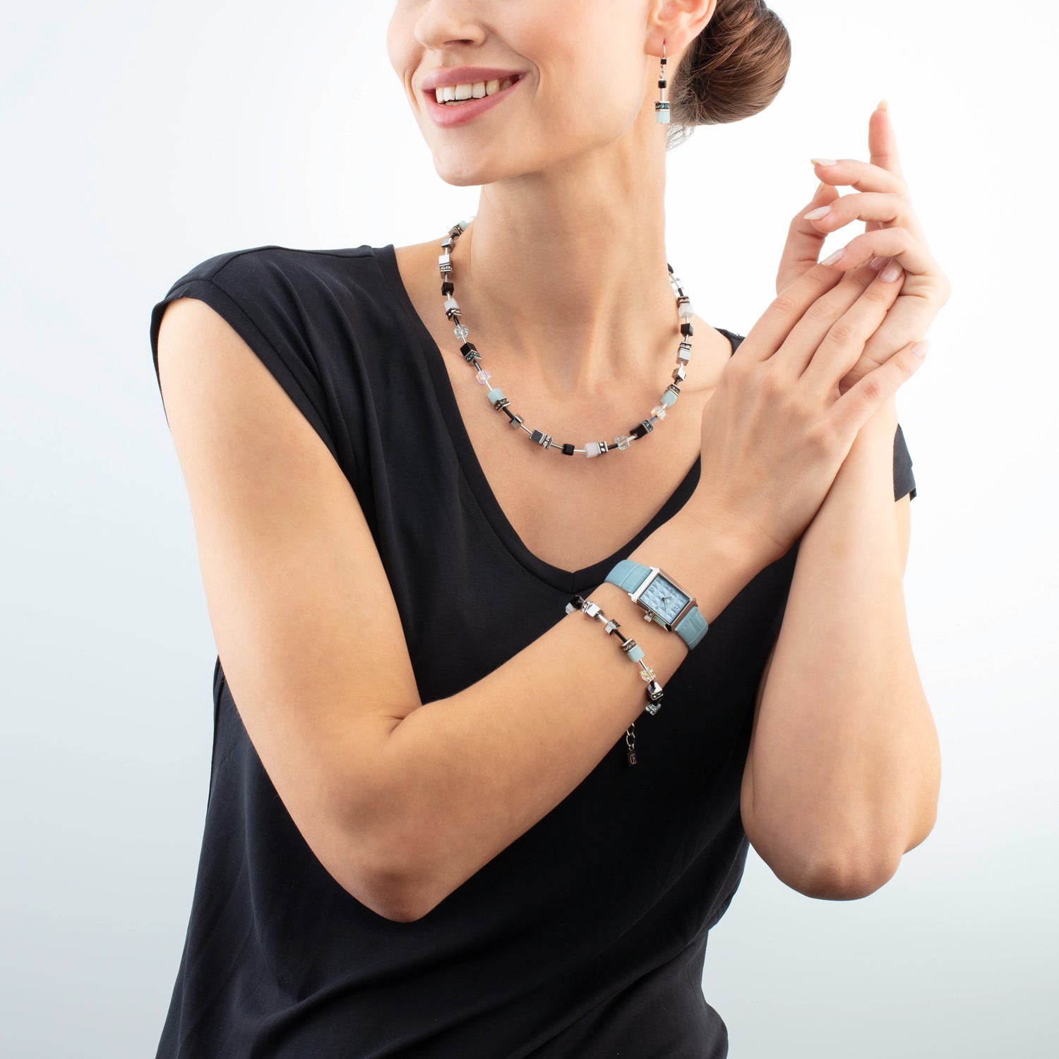 Collana GeoCUBE® Iconic Ice Serenity argento