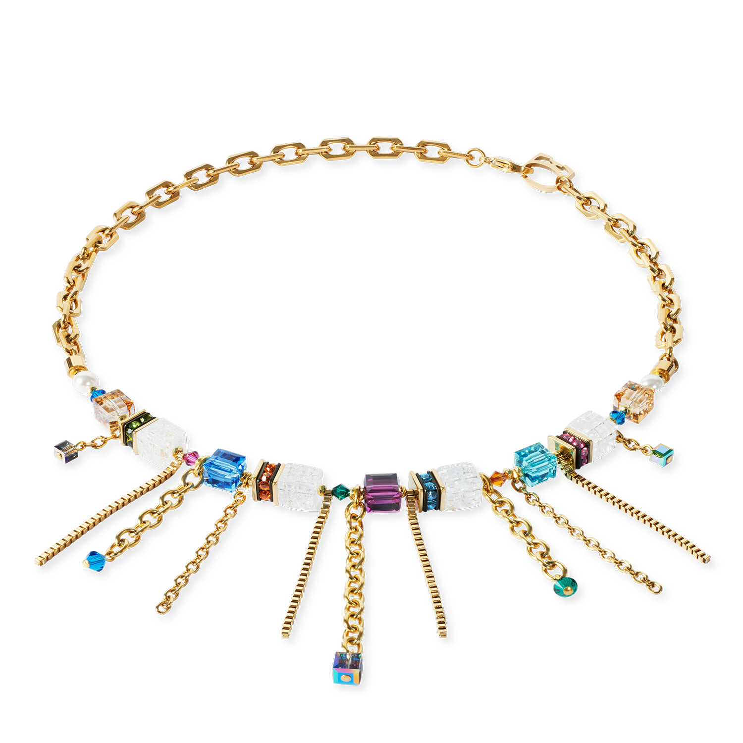Collana Sunray Cube Couture oro-multicolor