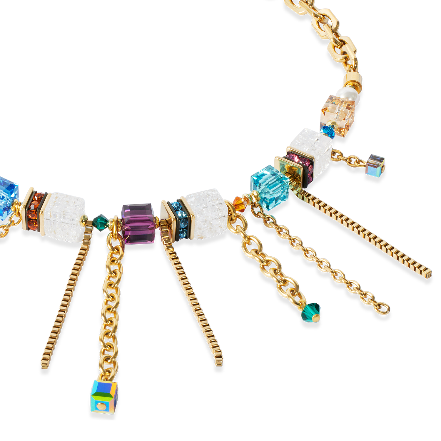 Collana Sunray Cube Couture oro-multicolor