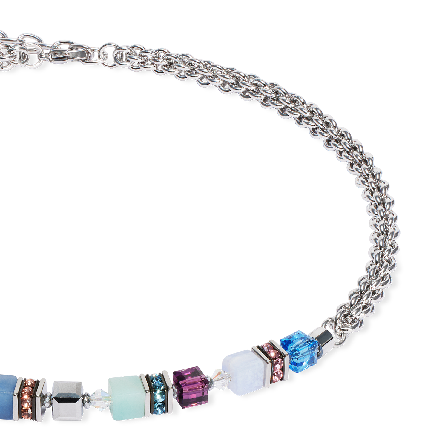 Collana GeoCUBE® Fusion Summer argento-couture