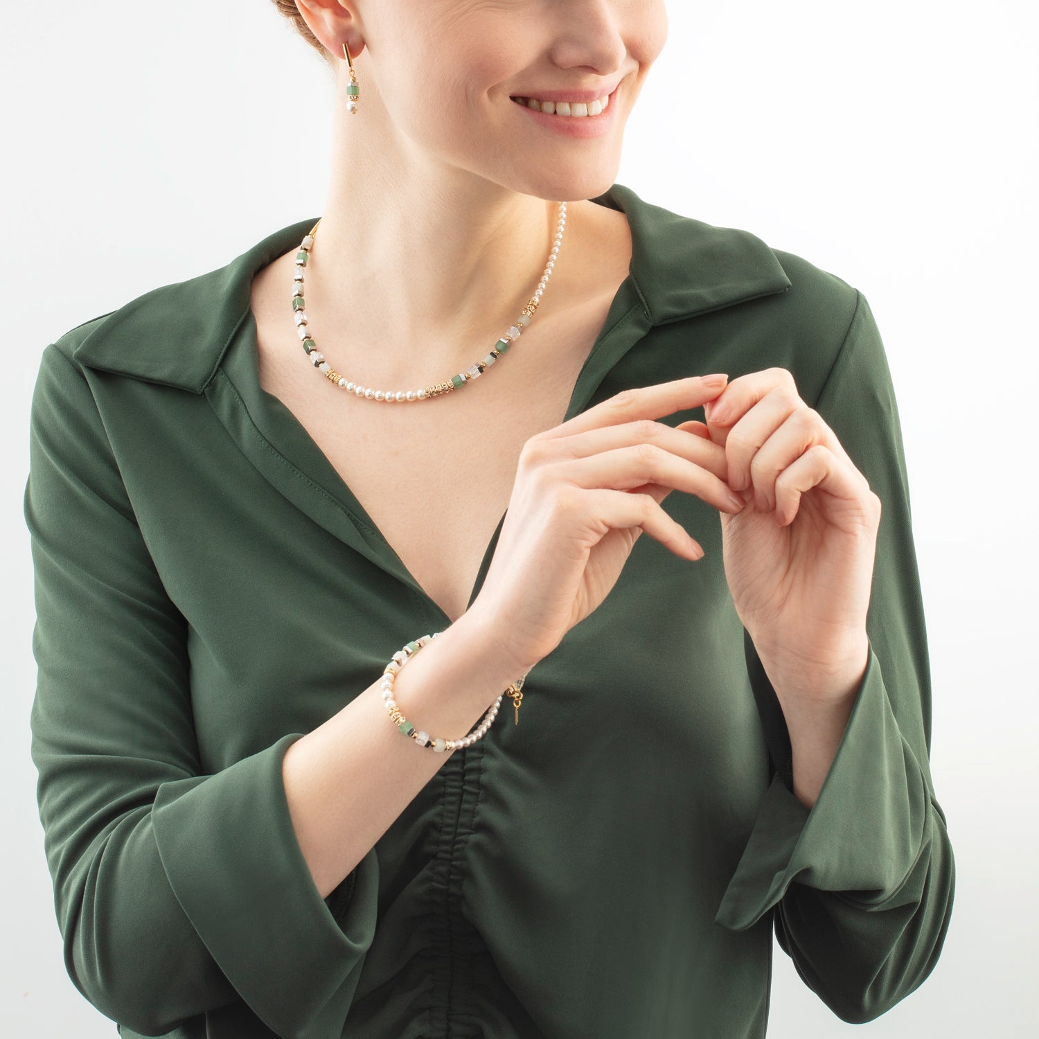 Collana Precious Fusion Offset oro-verde