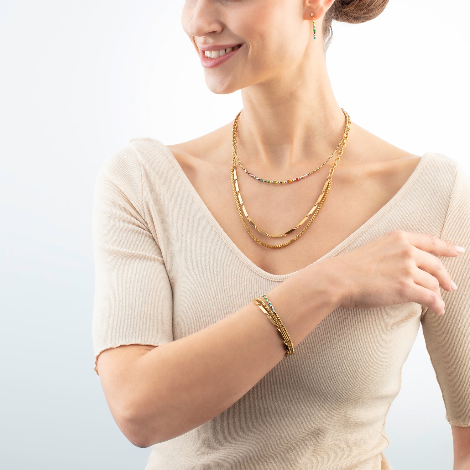 Collana Golden Whisper Rainbow