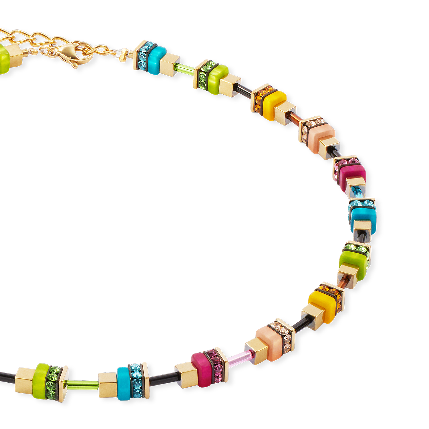 Collana Boho Sunset Cube rainbow