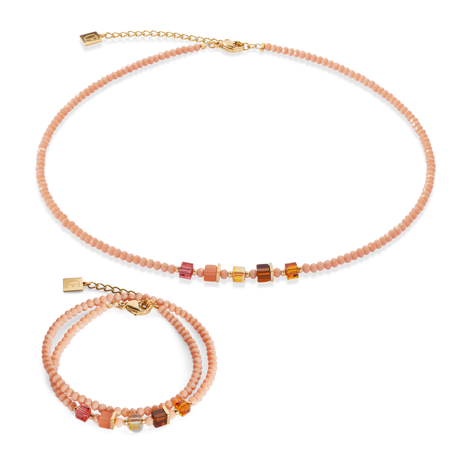Joyful Colours Update Collana oro-arancione