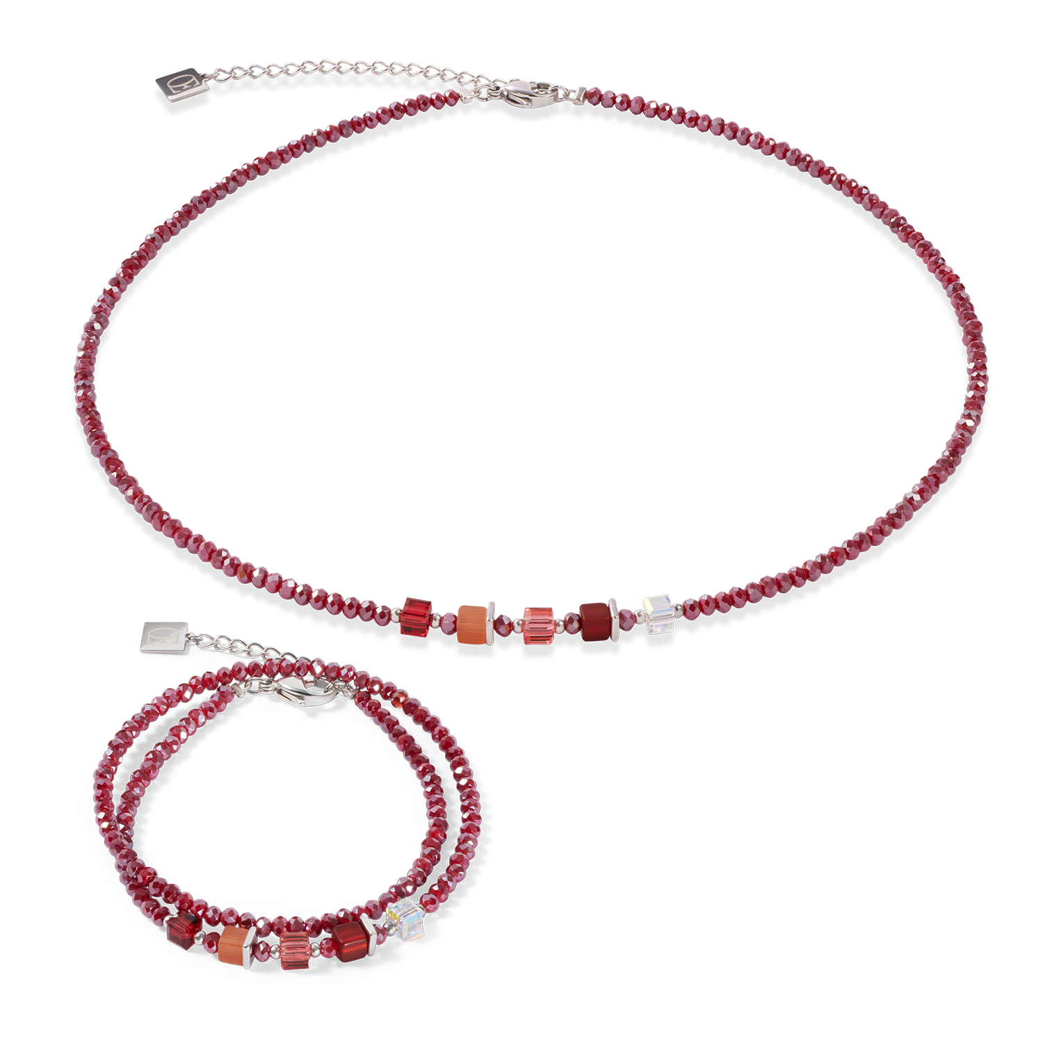 Joyful Colours Update Collana argento-rosso