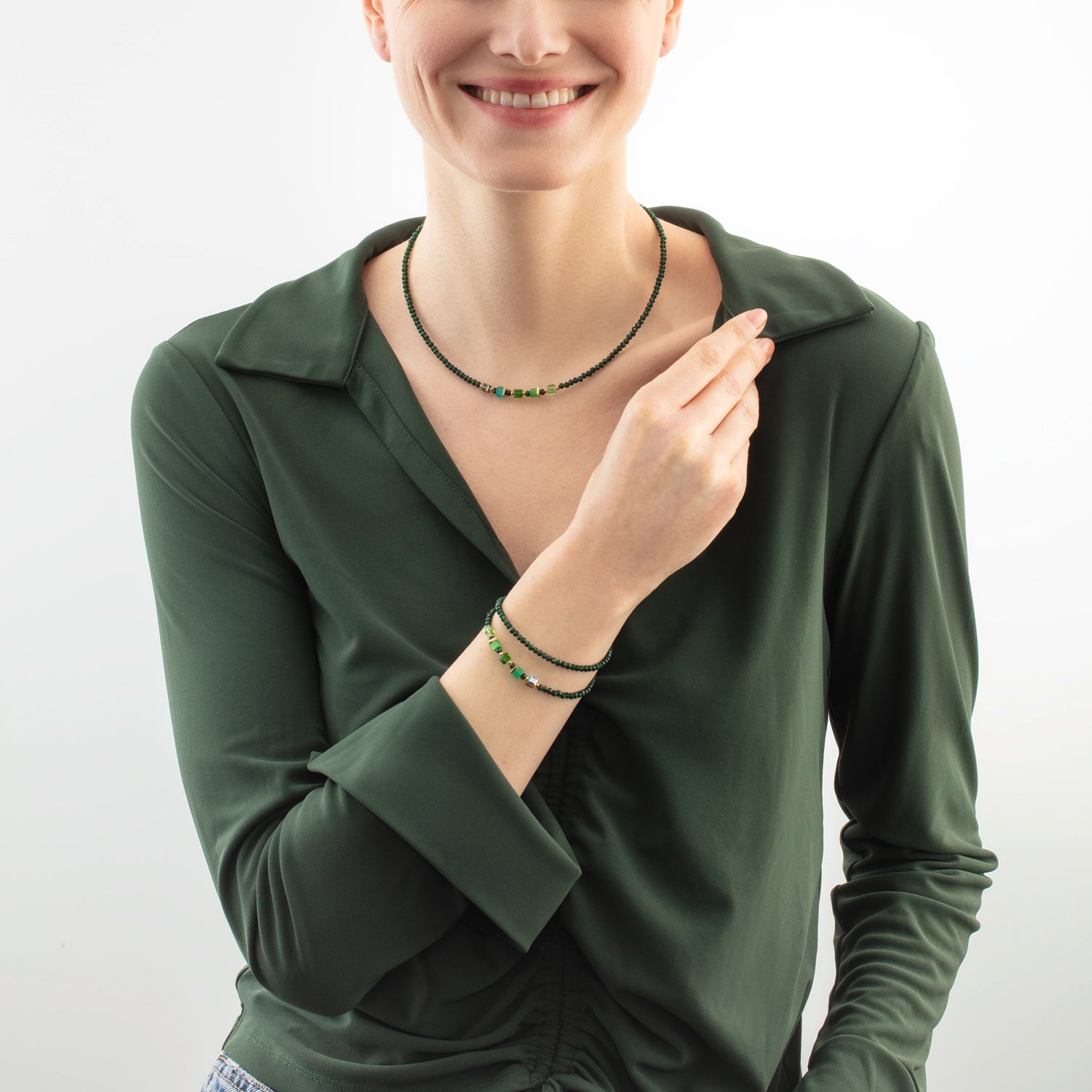 Joyful Colours Update Collana oro-verde