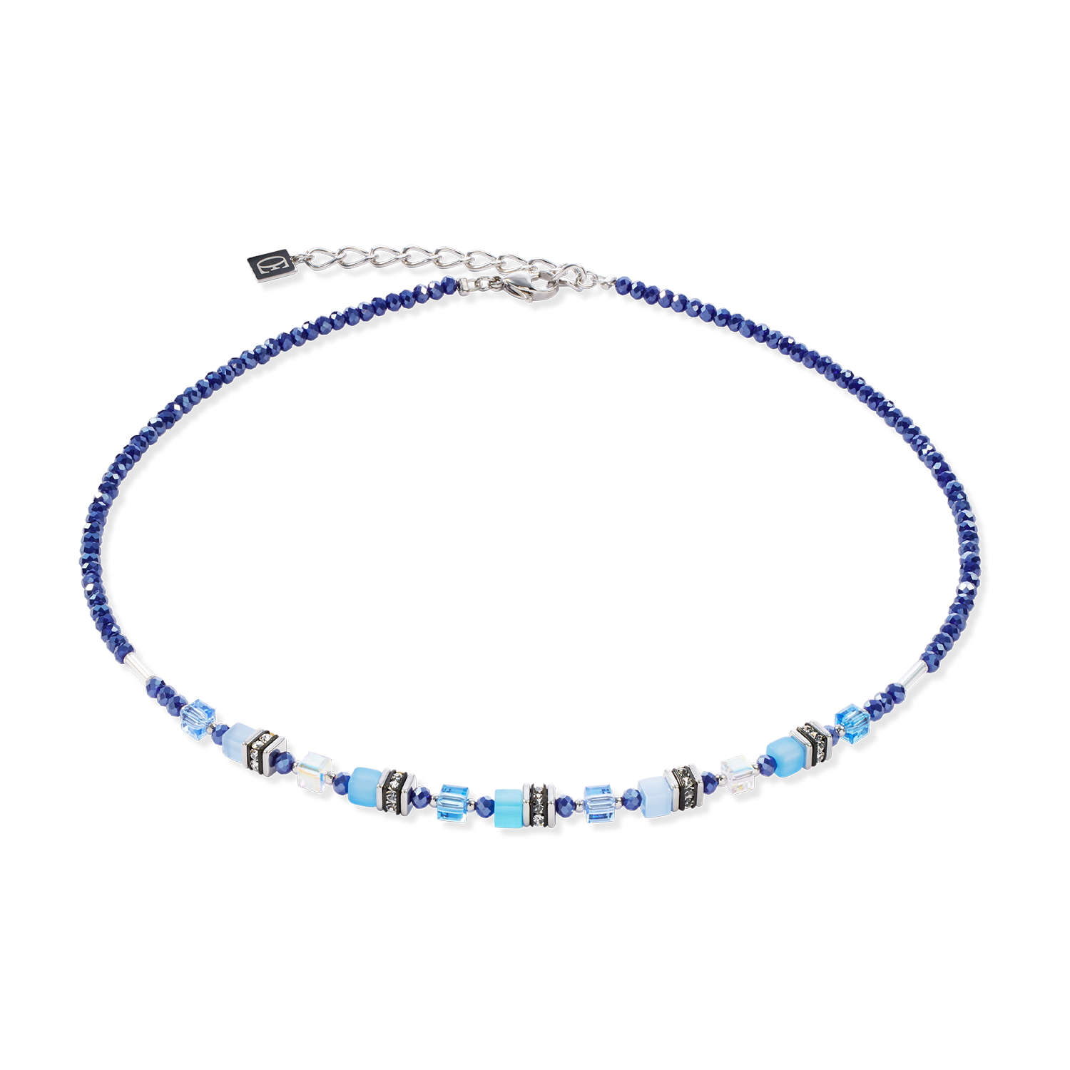 Collana Mini Cubes blu
