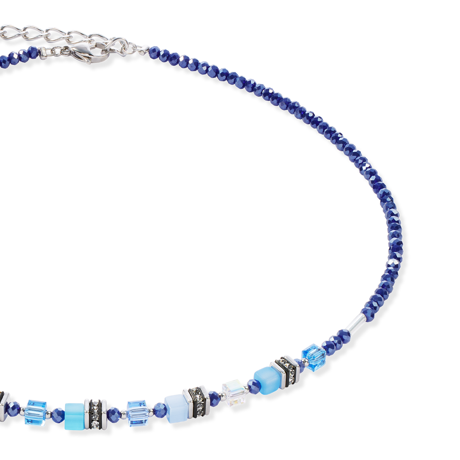 Collana Mini Cubes blu