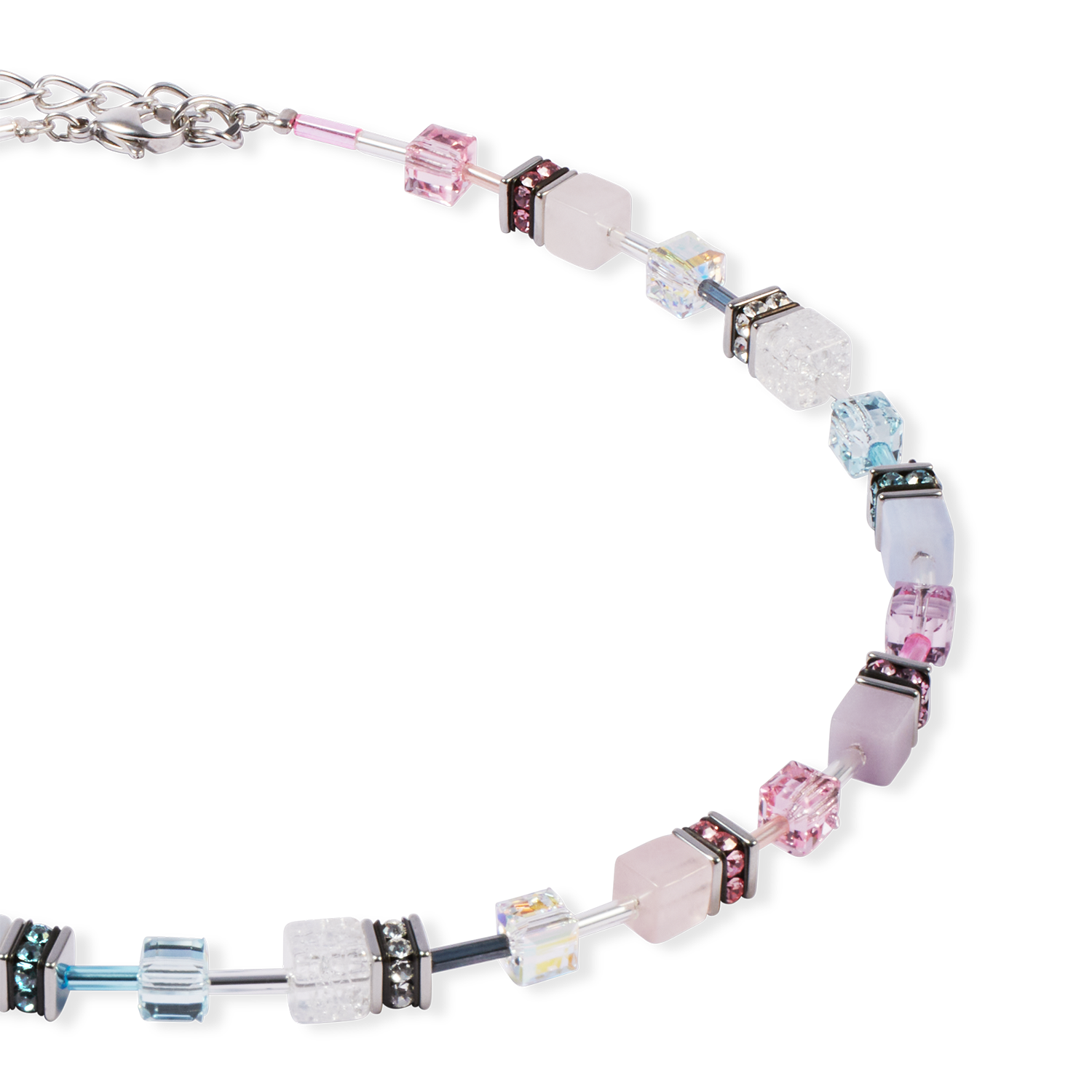 Collana GeoCUBE® Iconic Precious rosa-lilla