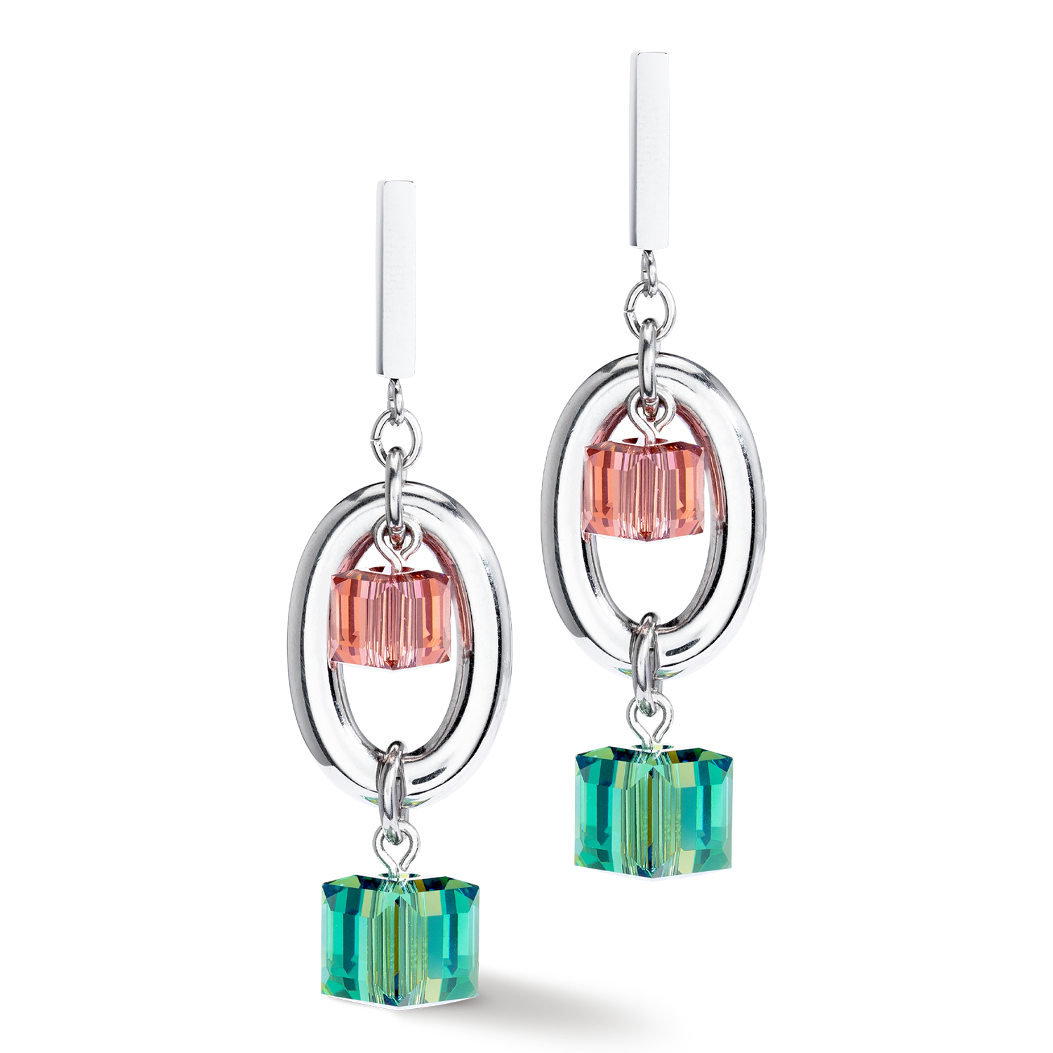 Orecchini GeoCUBE® Statement Precious Chunky Chain Multiwear 35 multicolor
