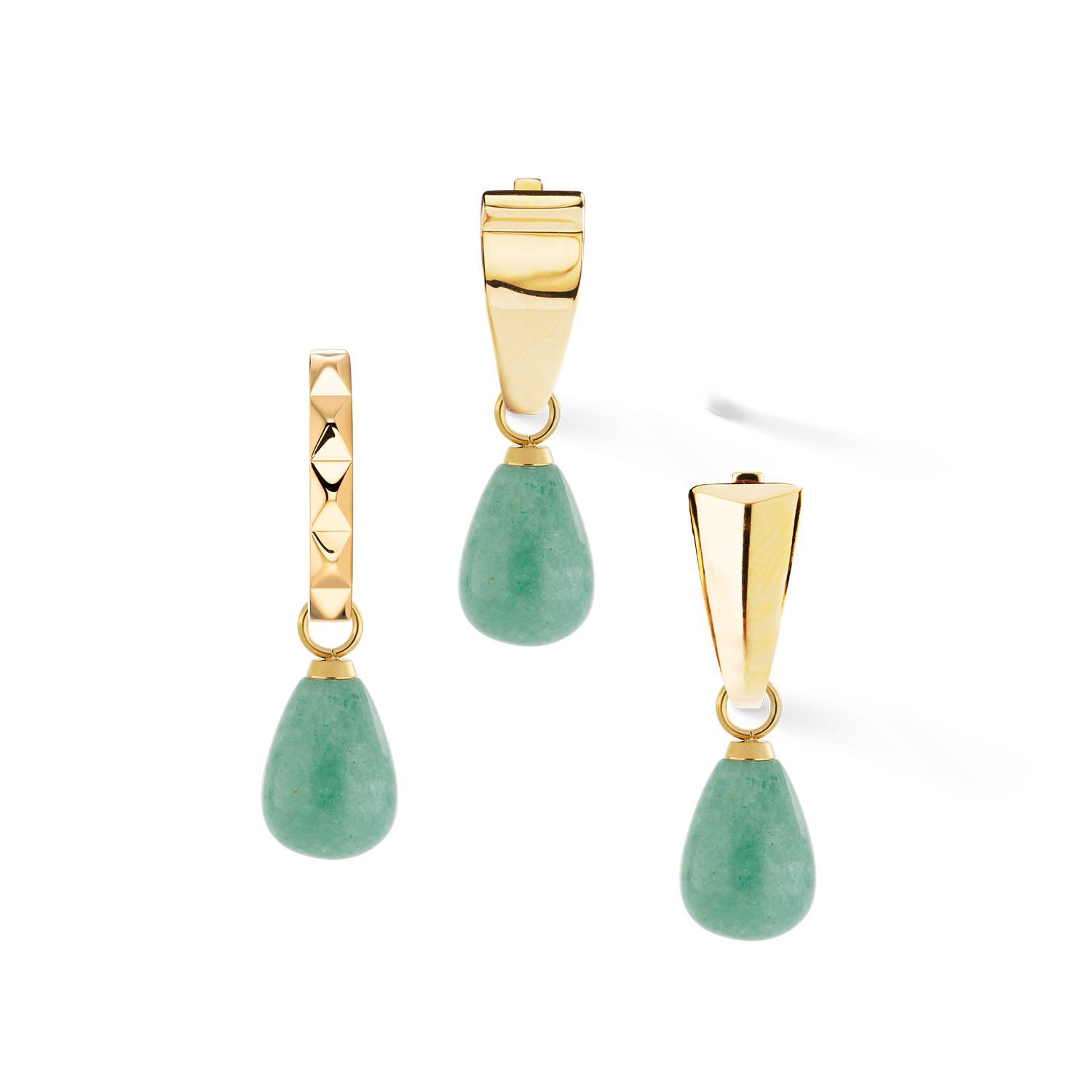 EAR ME UP Charm Gocce Oro-Verde