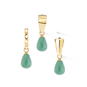 EAR ME UP Charm Gocce Oro-Verde