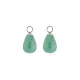 EAR ME UP Charm Gocce Argento-Verde