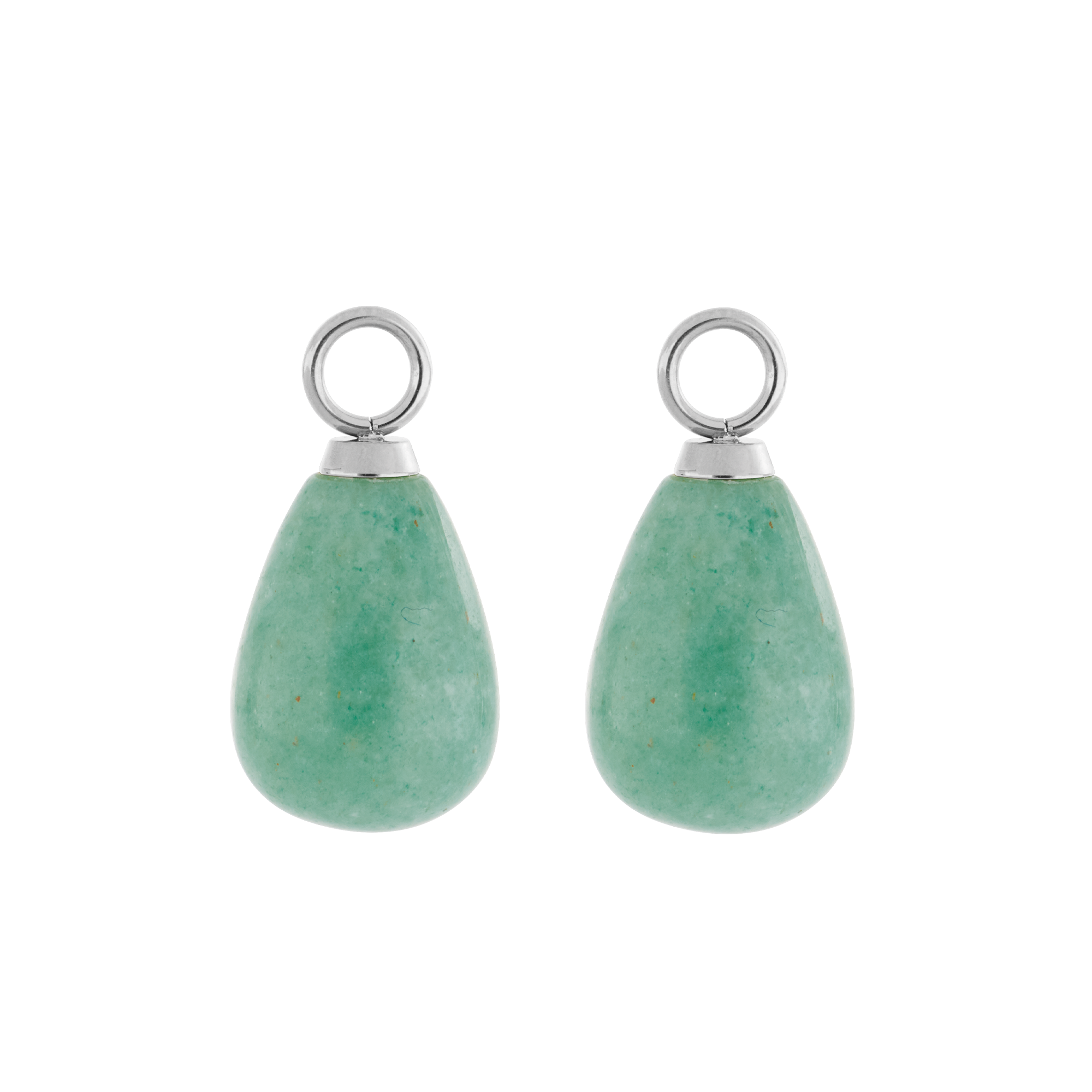 EAR ME UP Charm Gocce Argento-Verde