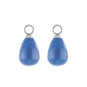 EAR ME UP Charm Gocce Argento-Blu