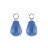 EAR ME UP Charm Gocce Argento-Blu