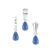 EAR ME UP Charm Gocce Argento-Blu