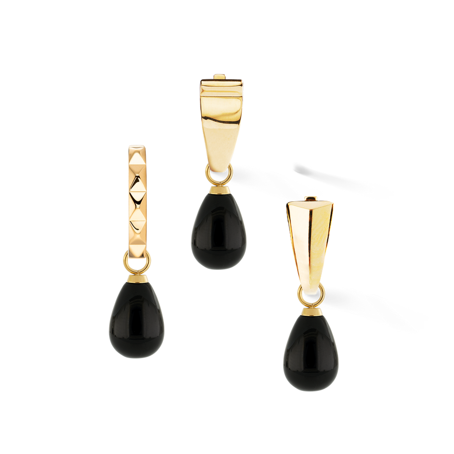 EAR ME UP Charm Gocce Oro-Nero