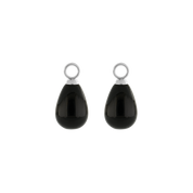 EAR ME UP Charm Gocce Argento-Nero