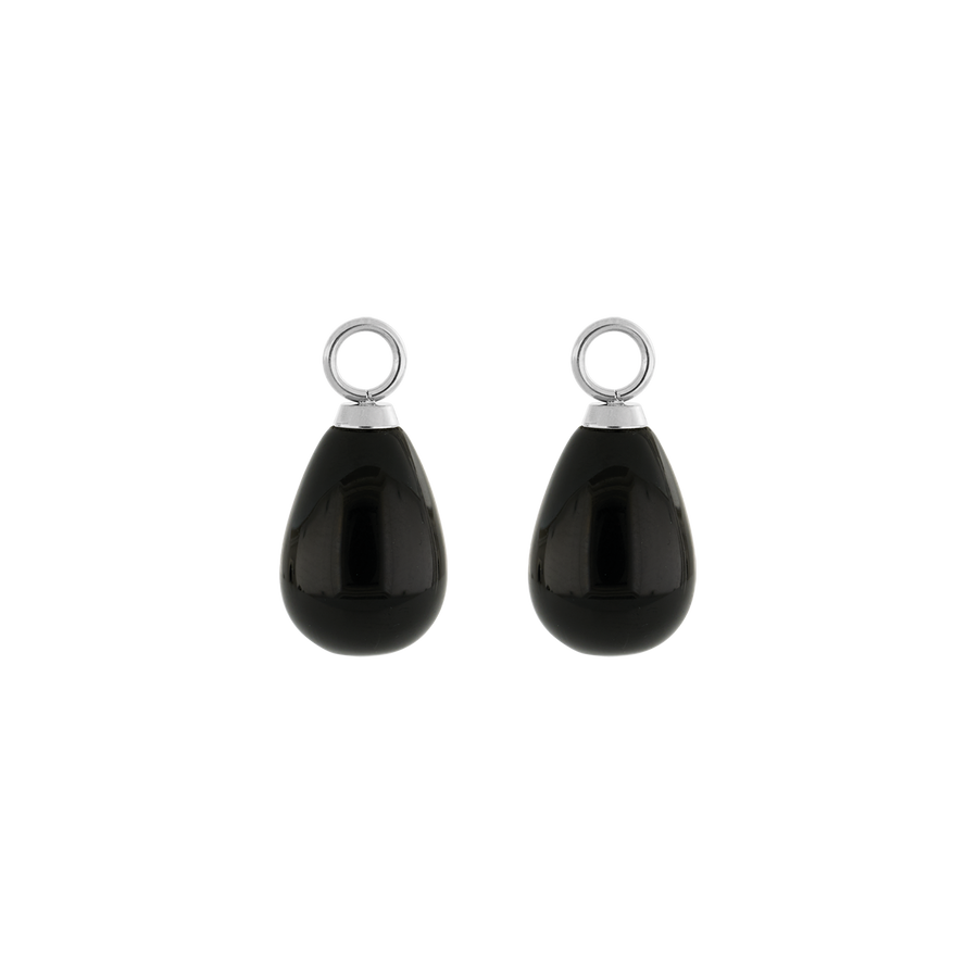 EAR ME UP Charm Gocce Argento-Nero