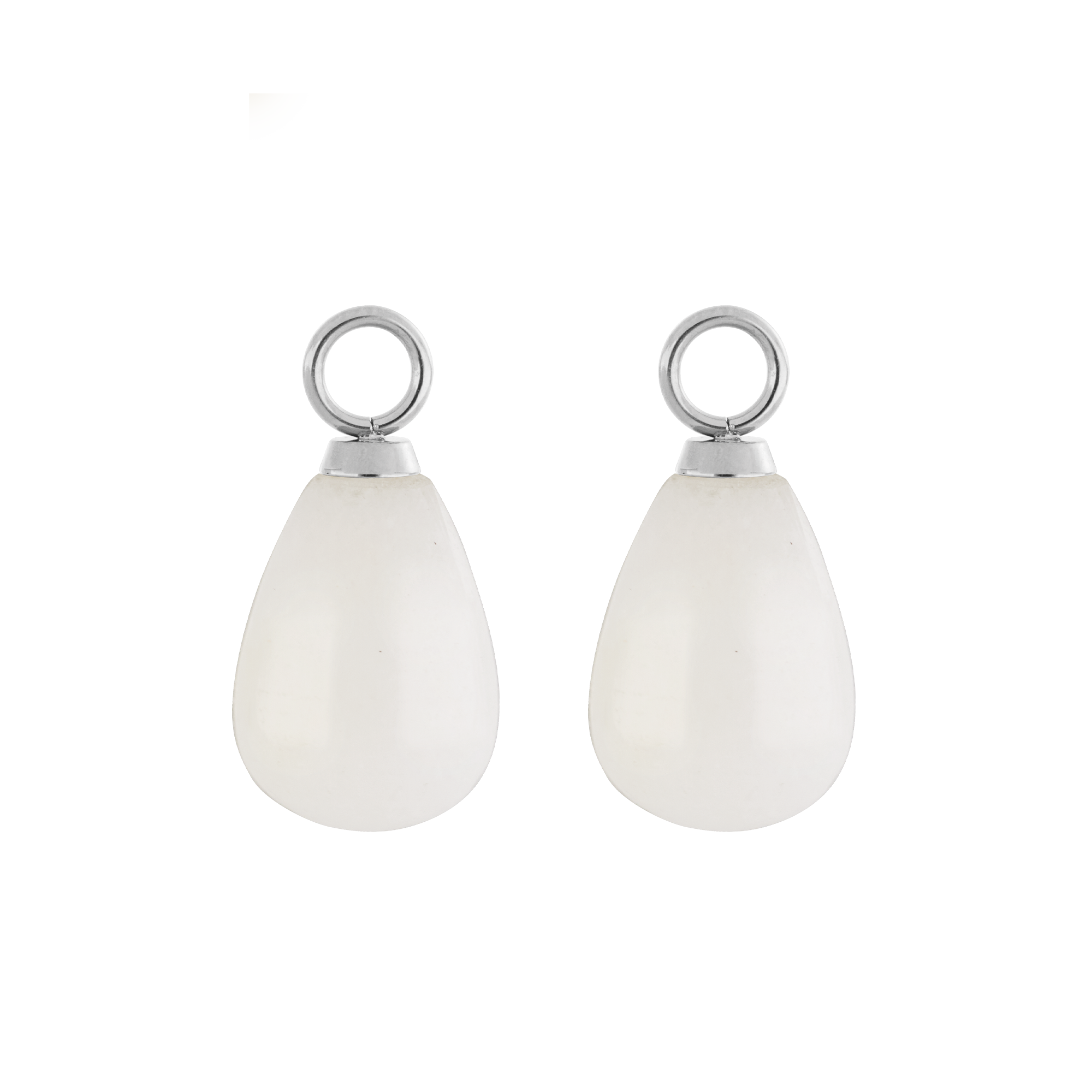 EAR ME UP Charm Gocce Argento-Bianco