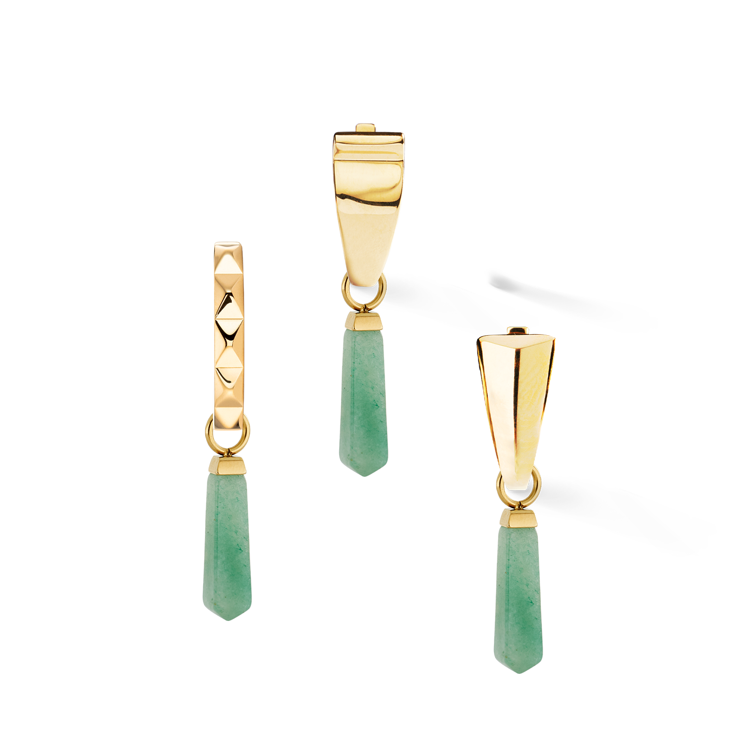 EAR ME UP Charm Obelisco Oro-Verde