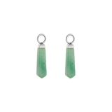 EAR ME UP Charm Obelisco Verde-Argento