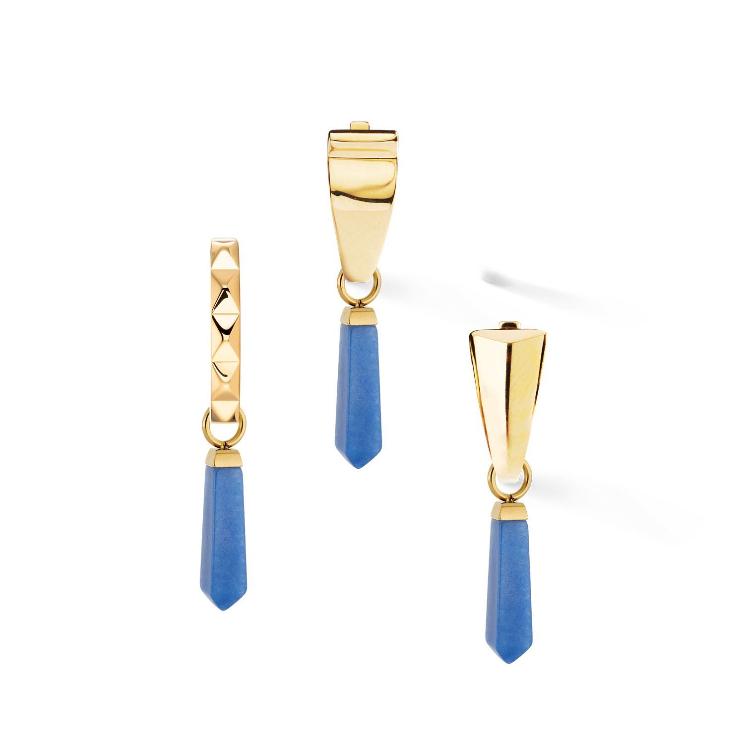 EAR ME UP Charm Obelisco Oro-Blu