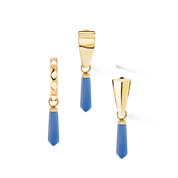 EAR ME UP Charm Obelisco Oro-Blu