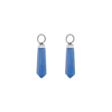 EAR ME UP Charm Obelisco Argento-Blu