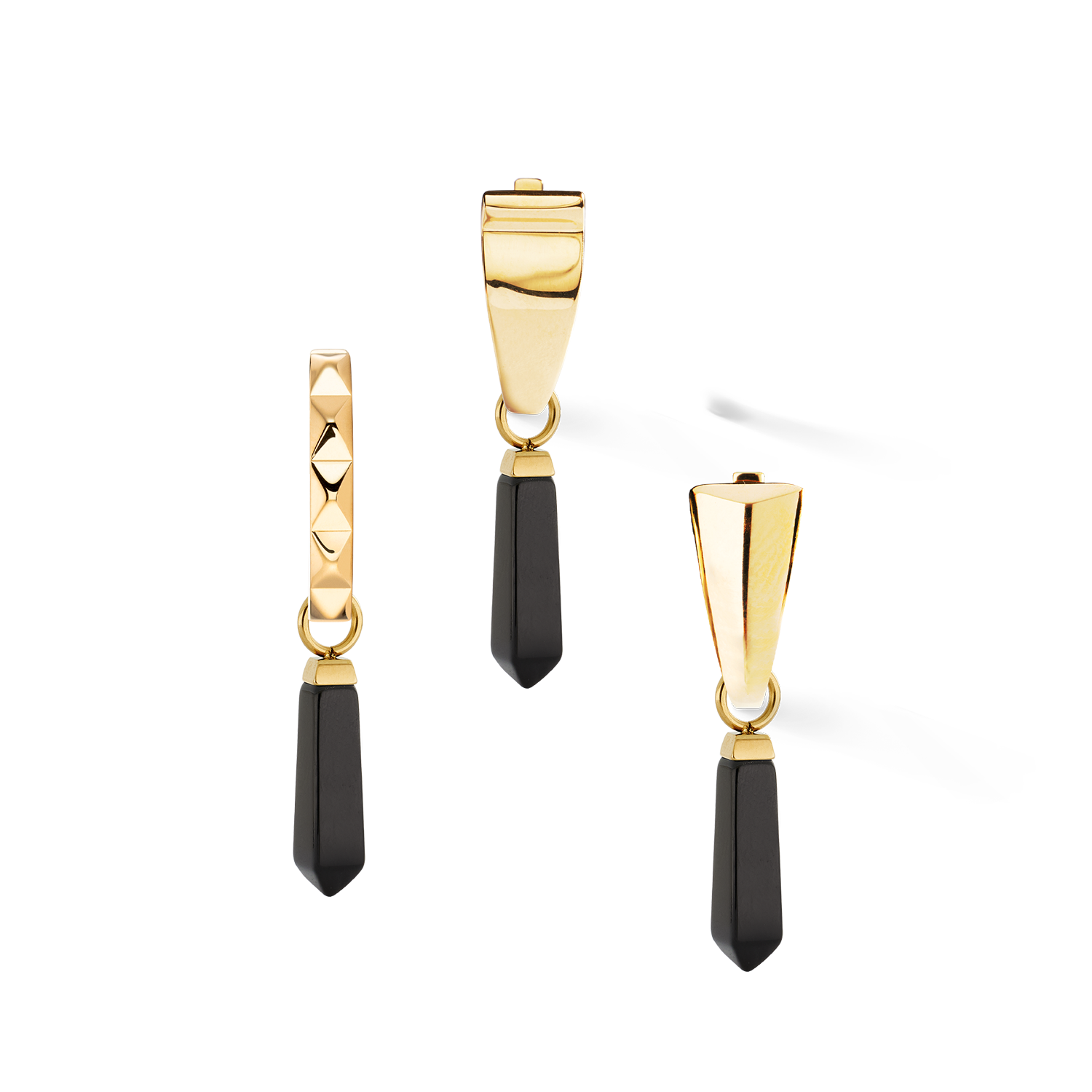 EAR ME UP Charm Obelisco Oro-Nero