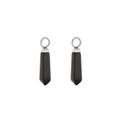 EAR ME UP Charm Obelisco Argento-Nero