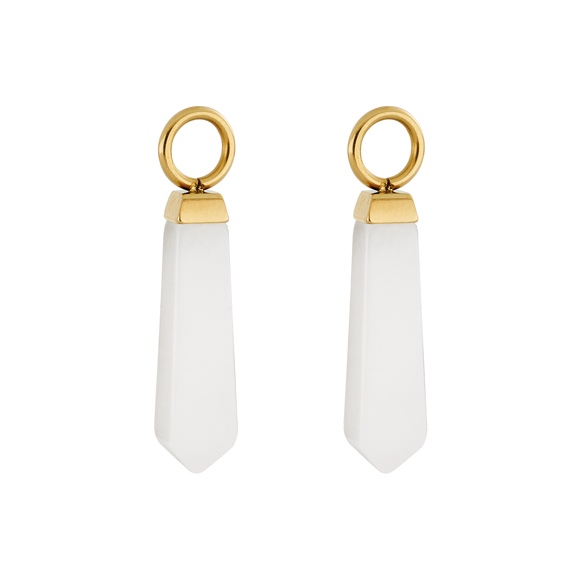 EAR ME UP Charm Obelisco Oro-Bianco