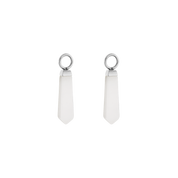 EAR ME UP Charm Obelisco Argento-Bianco