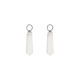 EAR ME UP Charm Obelisco Argento-Bianco