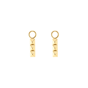 EAR ME UP Charm Spikes Trio Bar oro