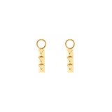 EAR ME UP Charm Spikes Trio Bar oro