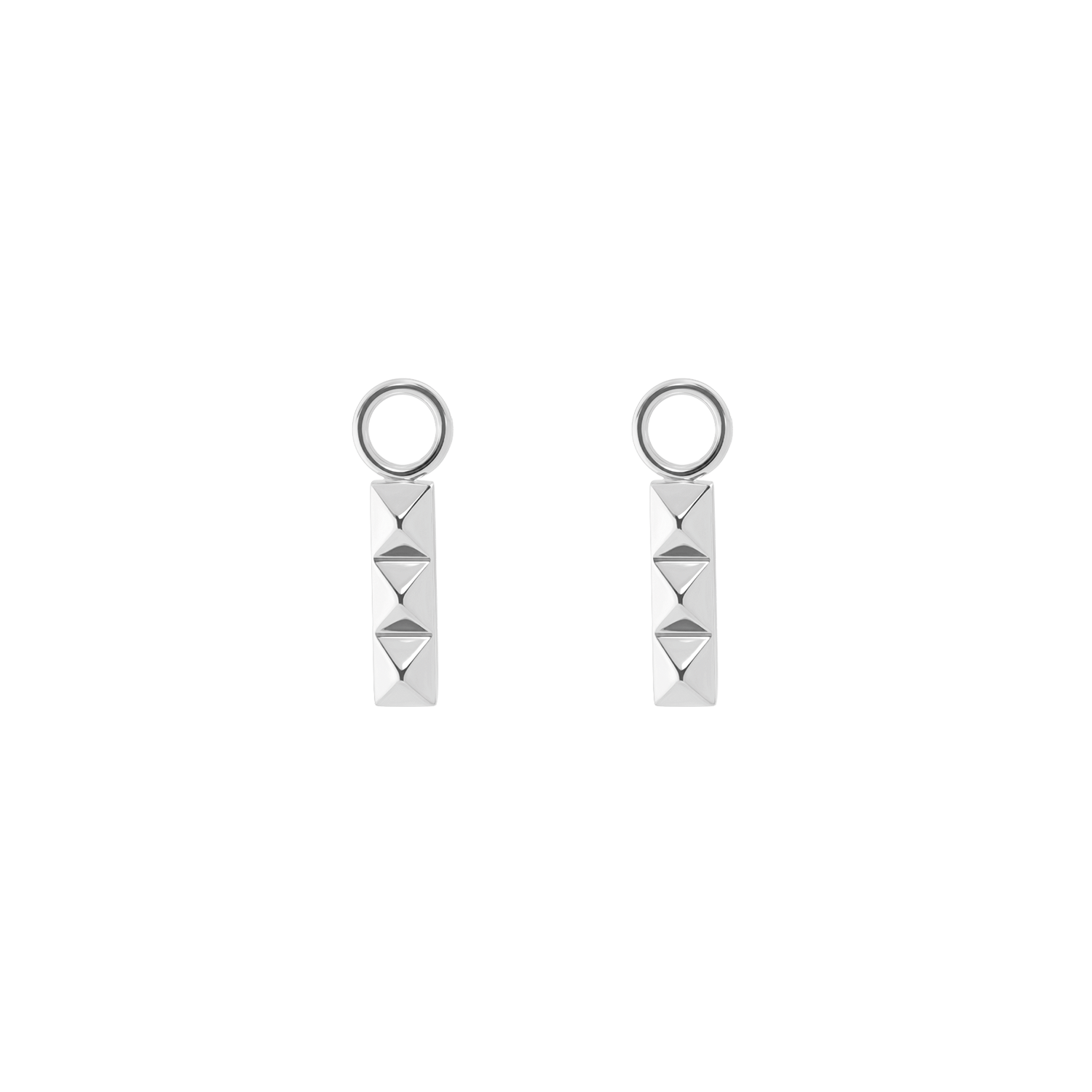 EAR ME UP Charm Spikes Trio Bar argento