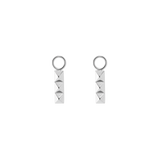 EAR ME UP Charm Spikes Trio Bar argento