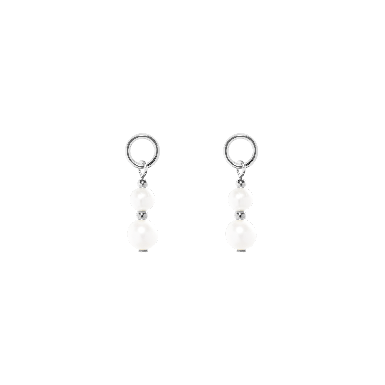 EAR ME UP Charm Pearls argento-bianco