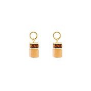 EAR ME UP Charm GeoCUBE® oro-arancione
