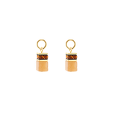 EAR ME UP Charm GeoCUBE® oro-arancione
