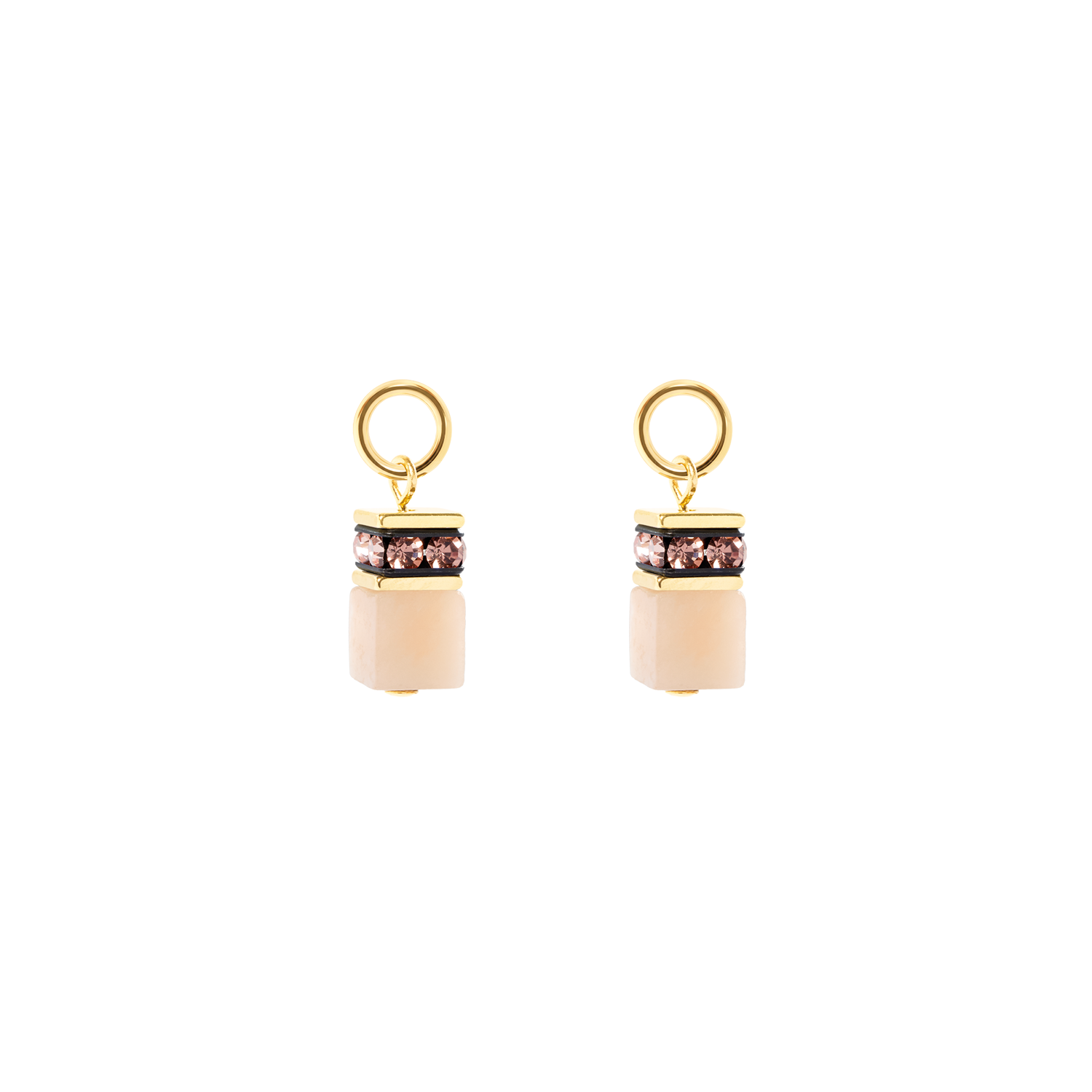 EAR ME UP Charm GeoCUBE® oro-albicocca