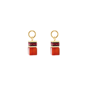 EAR ME UP Charm GeoCUBE® oro-rosso
