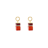 EAR ME UP Charm GeoCUBE® oro-rosso