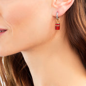 EAR ME UP Charm GeoCUBE® oro-rosso