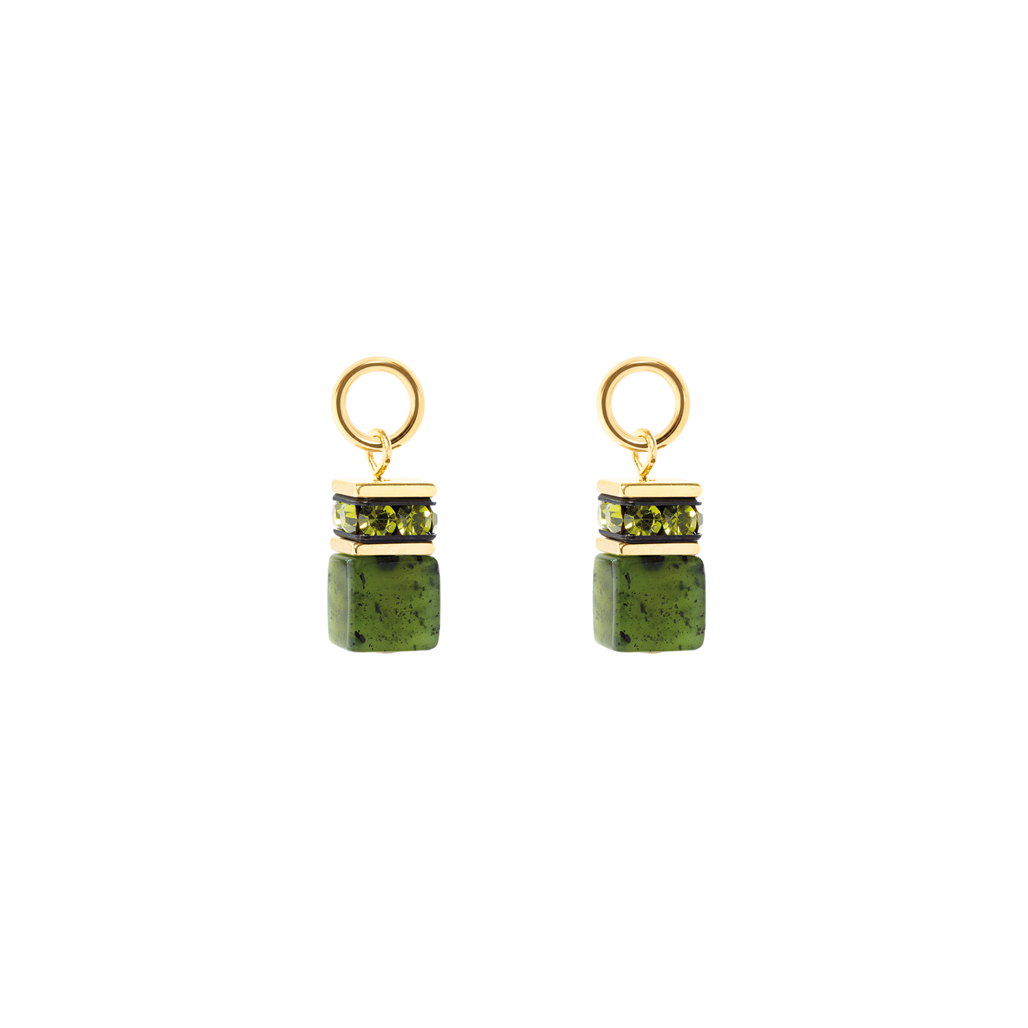 EAR ME UP Charm GeoCUBE® oro-verde